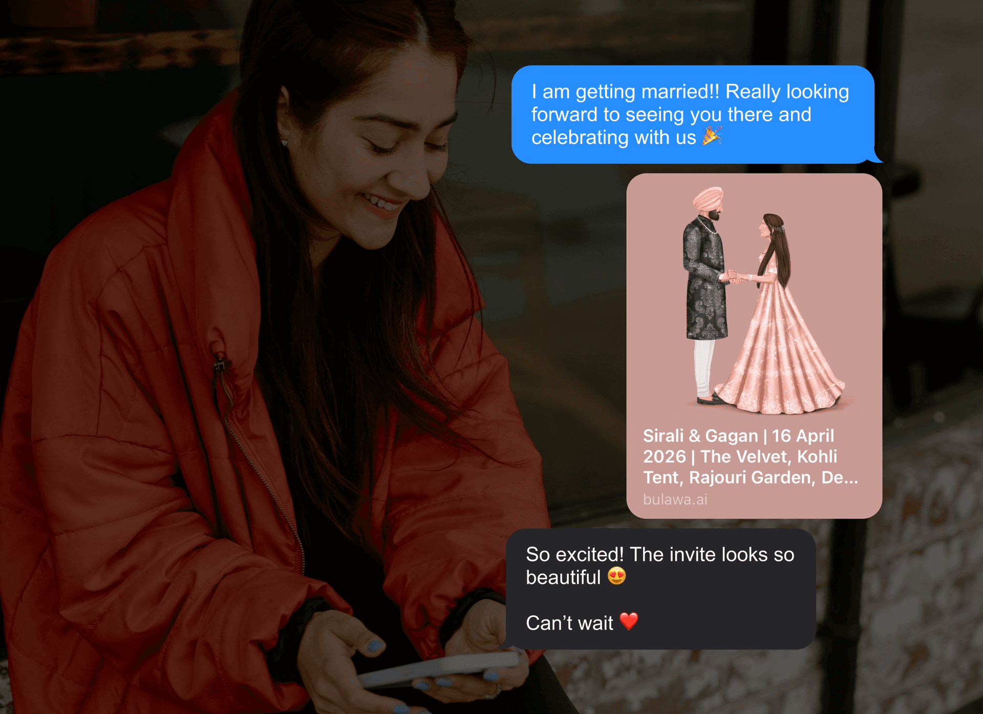 Global wedding invitation sharing